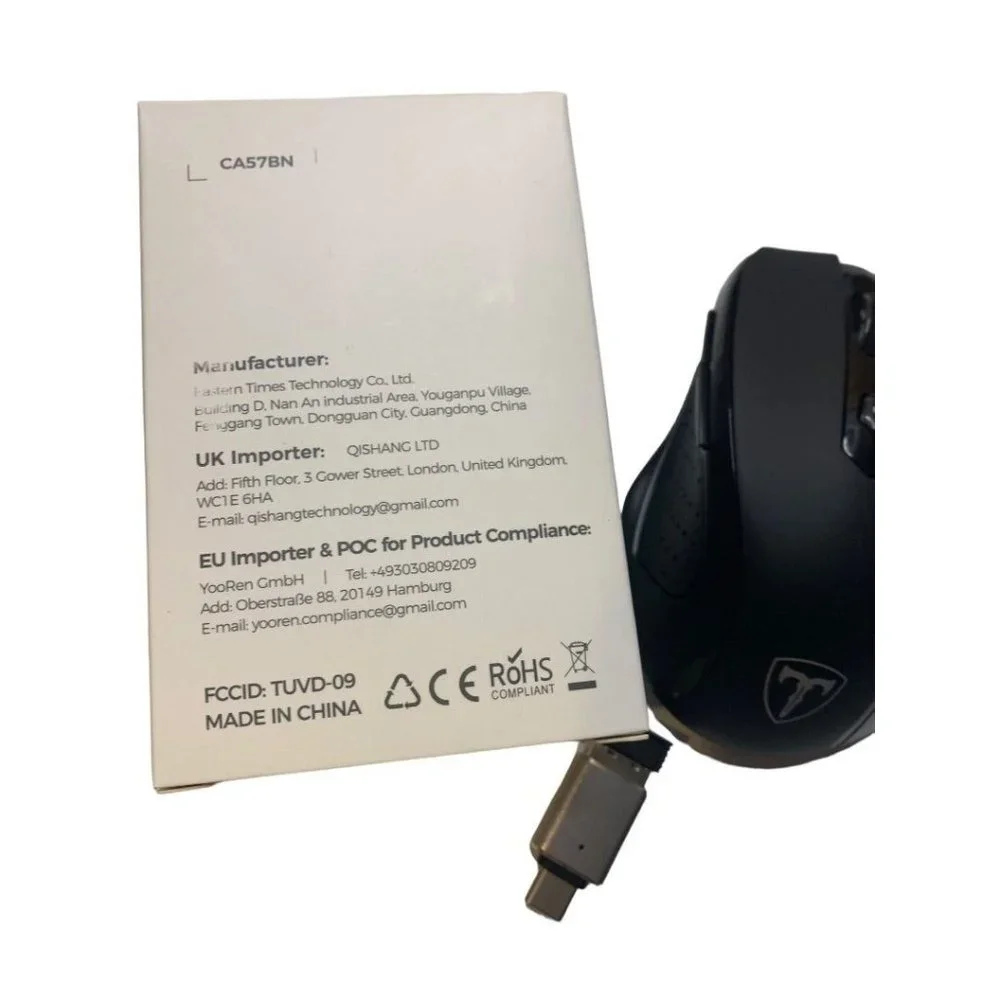 Wireless Mouse Model D-09 (CA57BN) Scroll Wheel Black with USB Receiver New